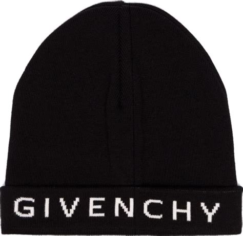 givenchy black & white logo beanie|black givenchy shark boots.